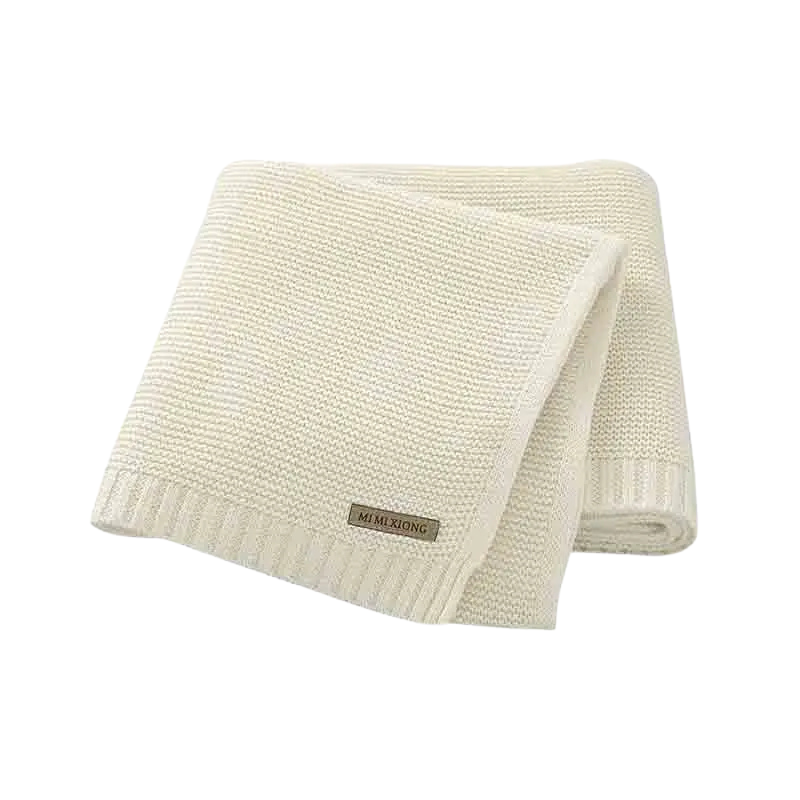 couverture laine pour bebe tricot douceur blanc