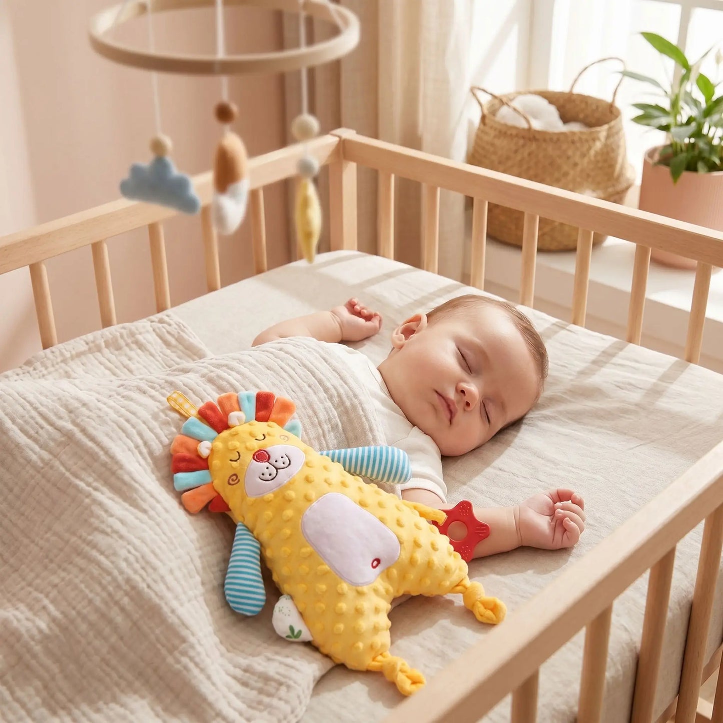 doudou bébé garçon rudy le lion rituel du coucher