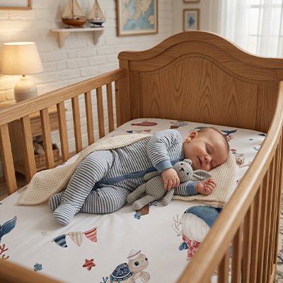 Drap housse lit bébé facile d'entretien
