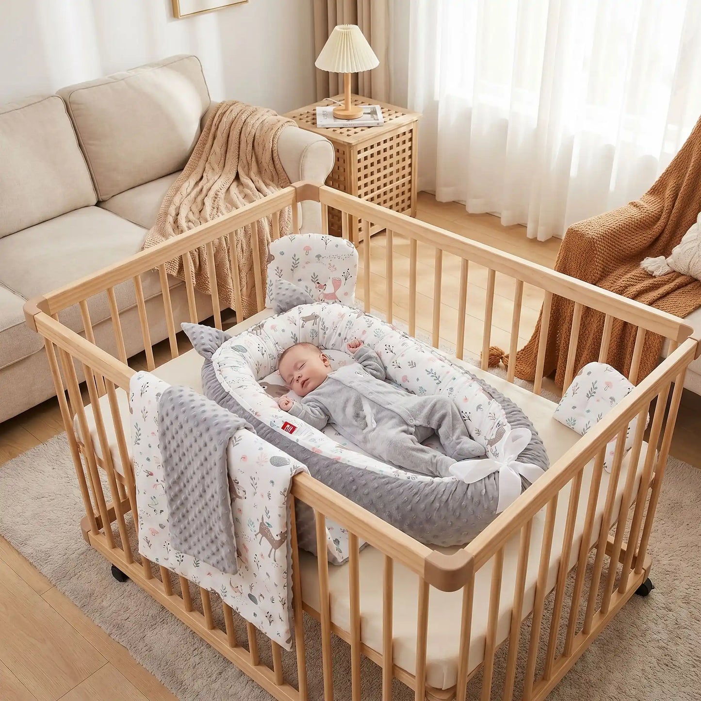 réducteur de lit pour bébé cerf des prairies nomade