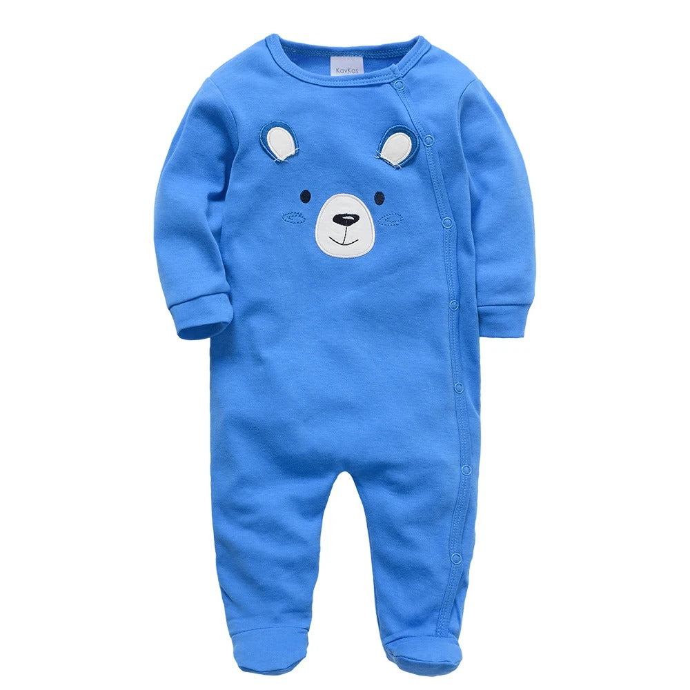 Grenouillère bébé ours bleu