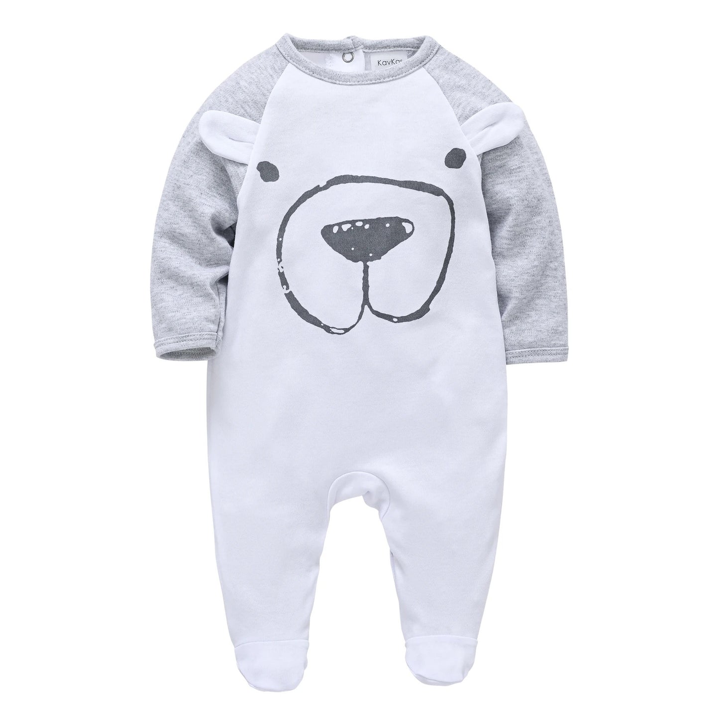 Grenouillère bébé ours gris