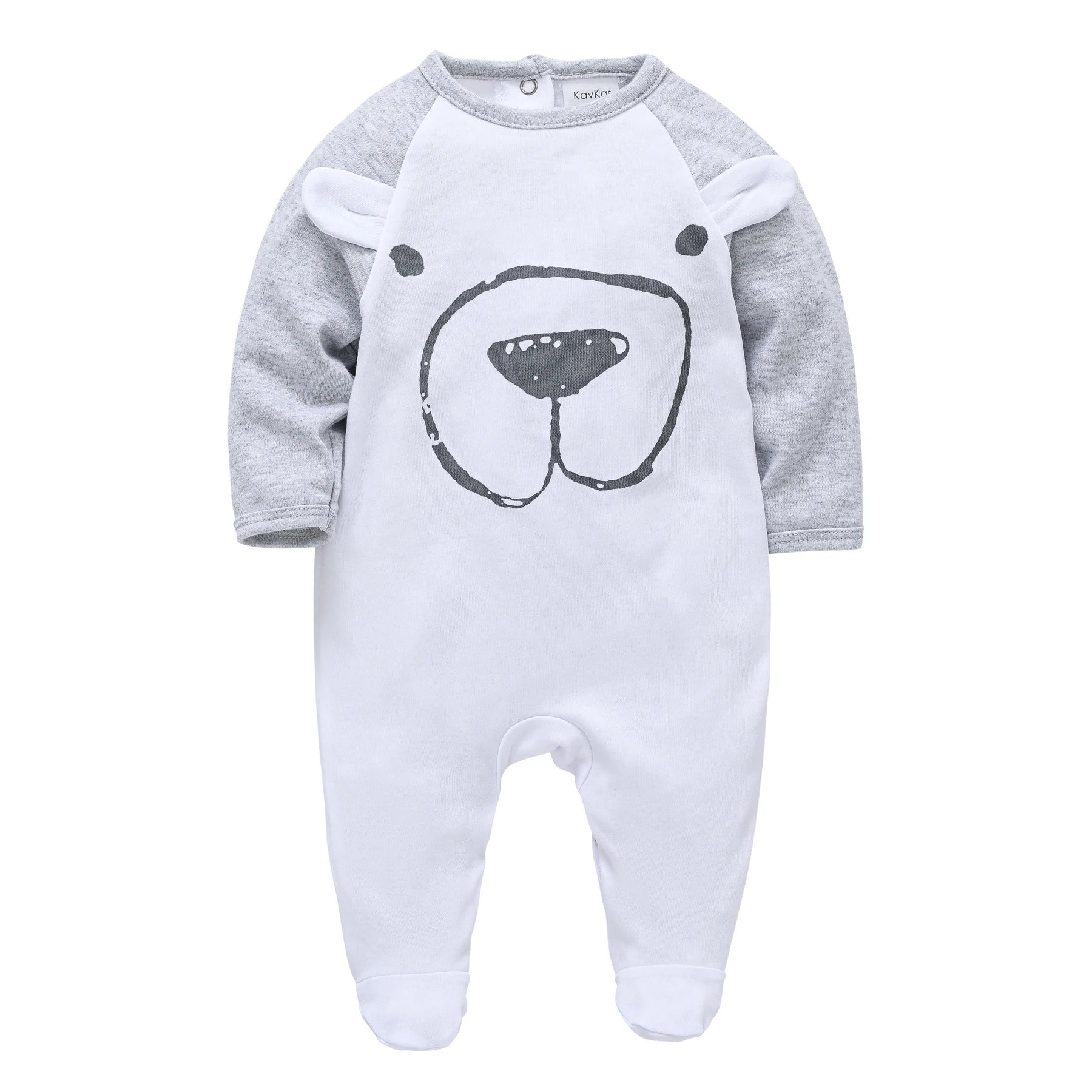 Grenouillère bébé ours gris