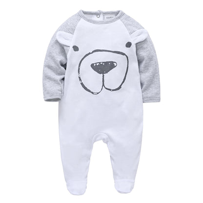 Grenouillère bébé ours gris