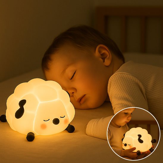 bébé dort lit veilleuse bébé