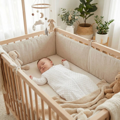 bébé dort turbulette bebe polaire blanche
