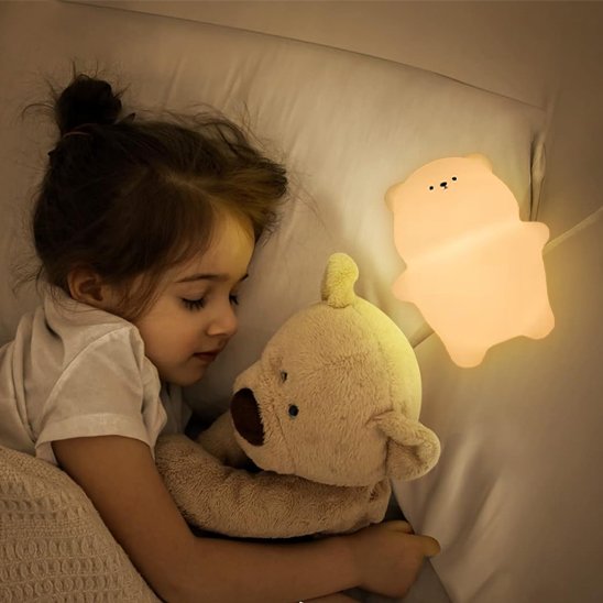 Bebe veilleuse ourson rassurant