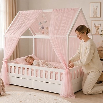 Ciel de lit enfant cocon douceur rassurant