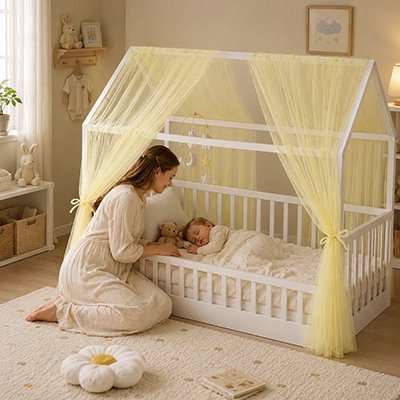 Ciel de lit protection douce facile d'entretien