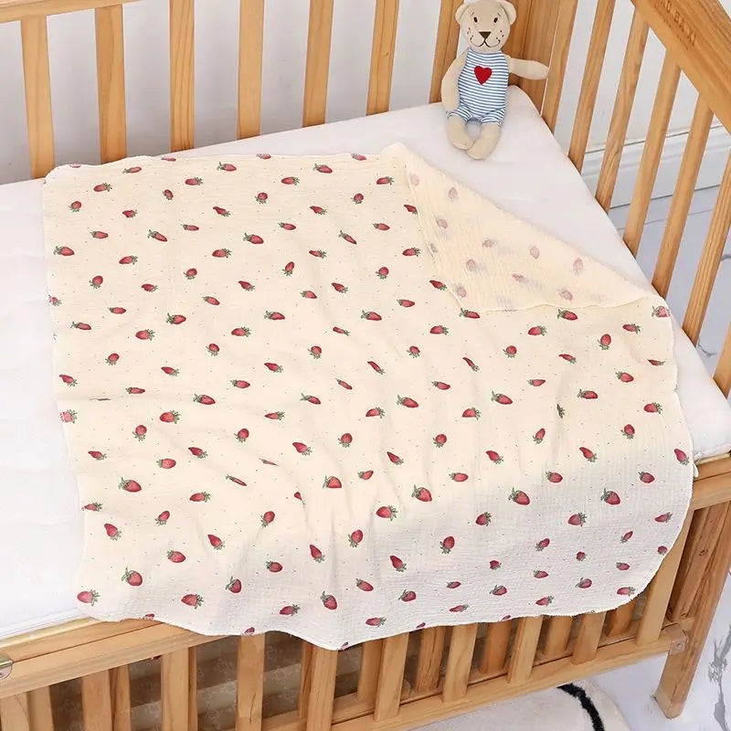 couverture bebe fraise