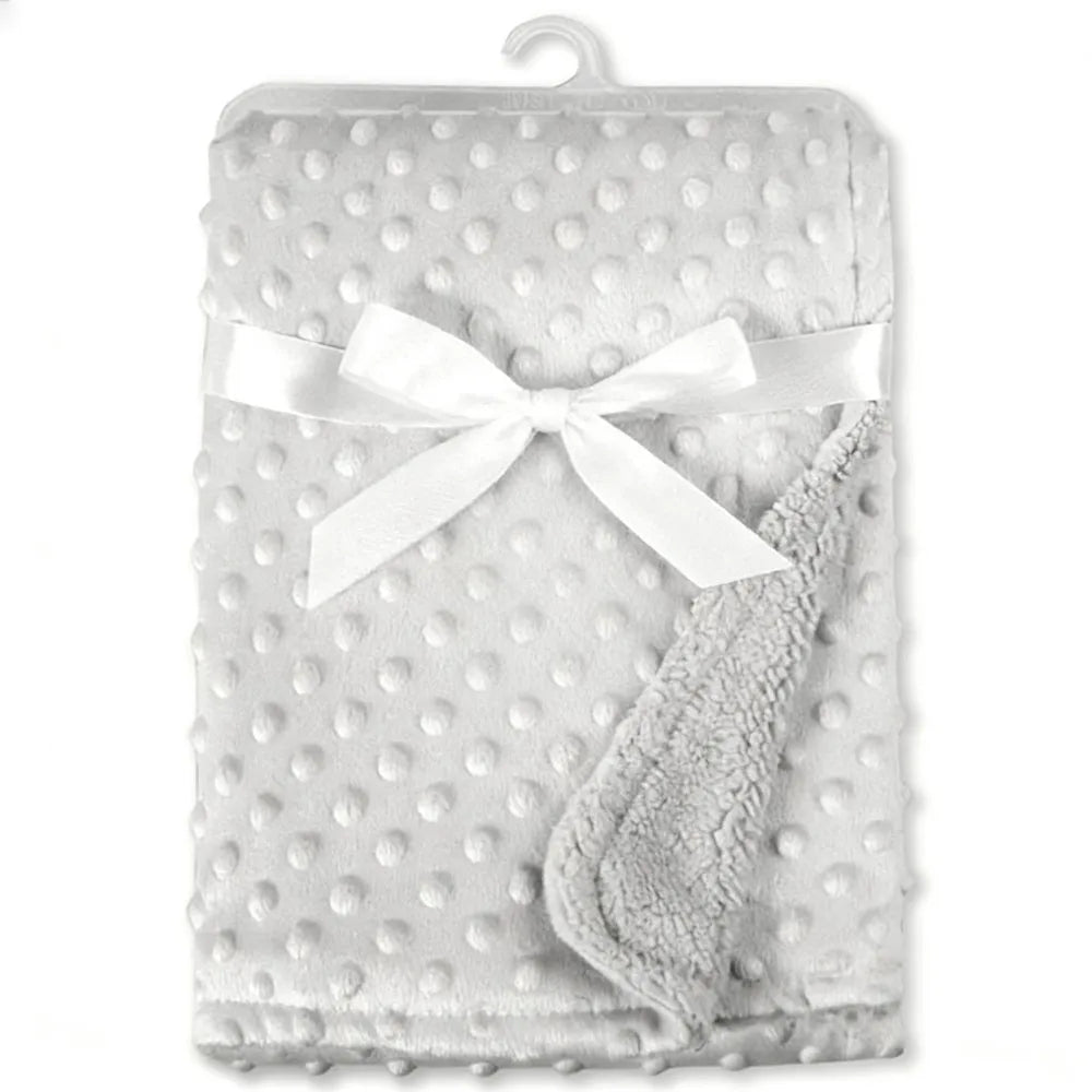 couverture bébé grise