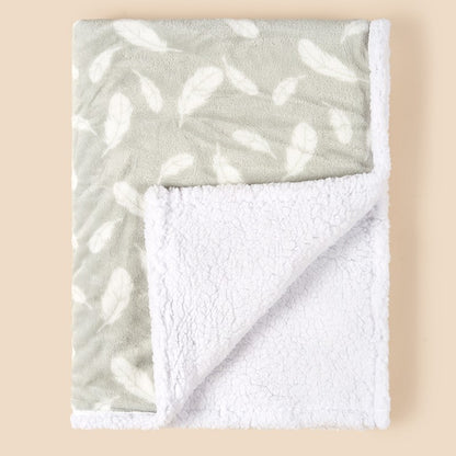 couverture bébé motif plume