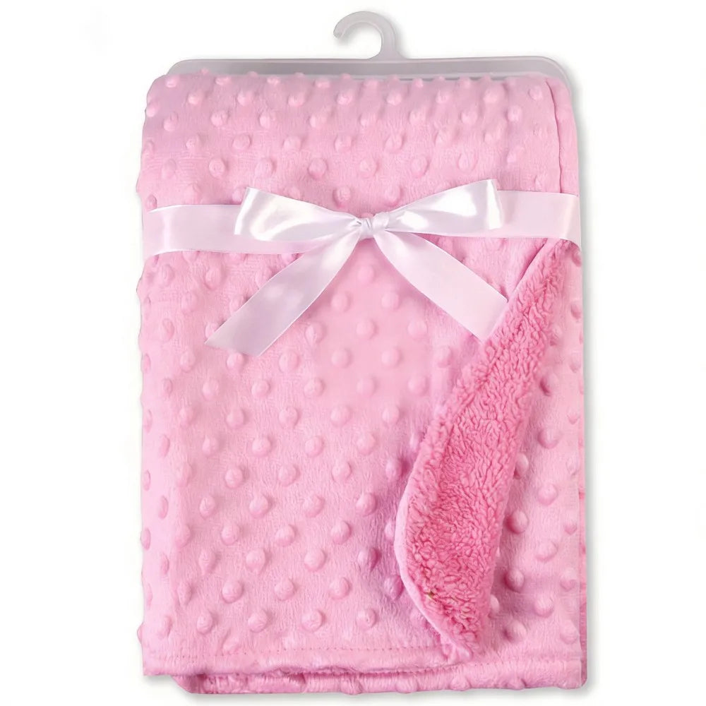 couverture bébé rose pastel