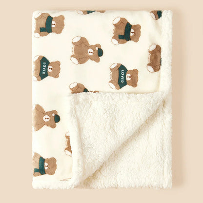 couverture bebe ultra douce ours brun