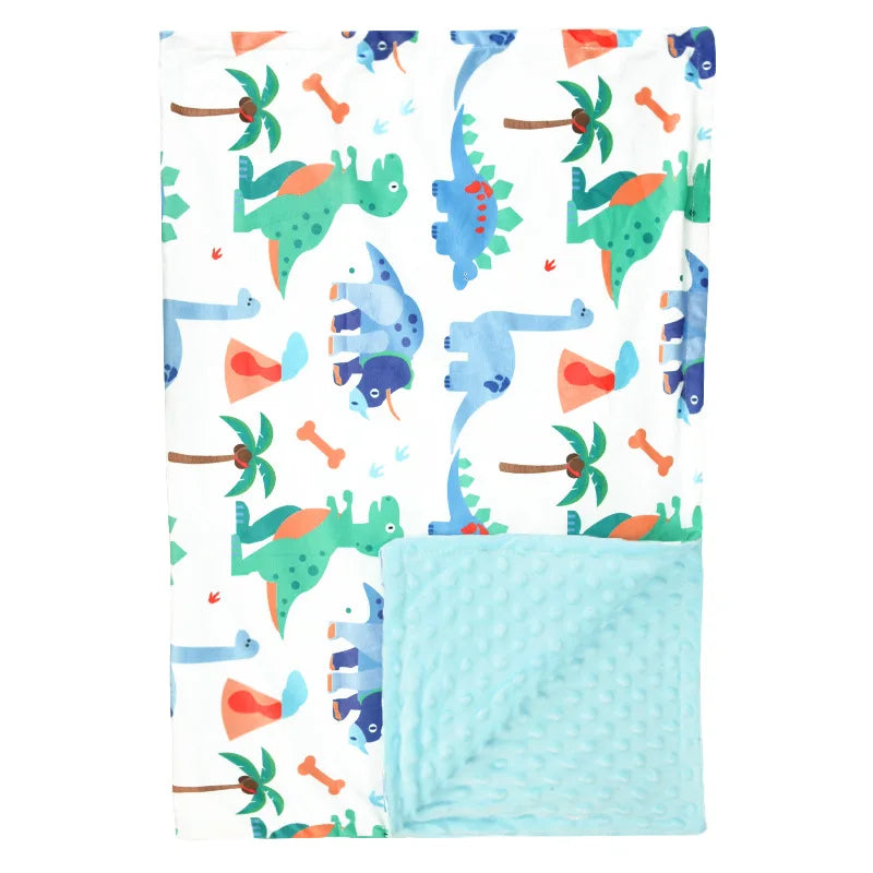 couverture en polaire bébé dinosaure