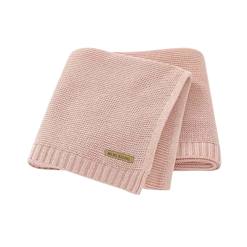 couverture laine pour bebe tricot douceur rose