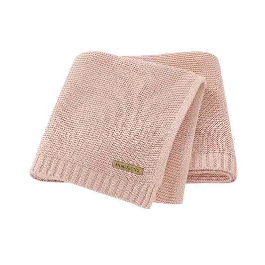 couverture laine pour bebe tricot douceur rose