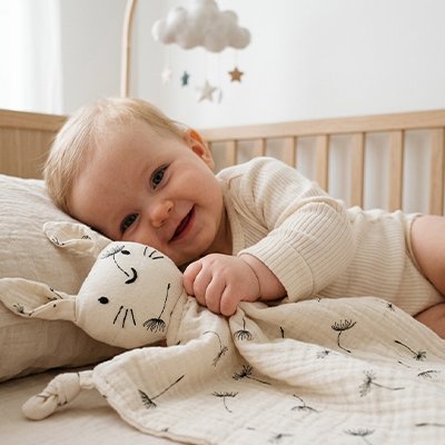 doudou lapin coton léger