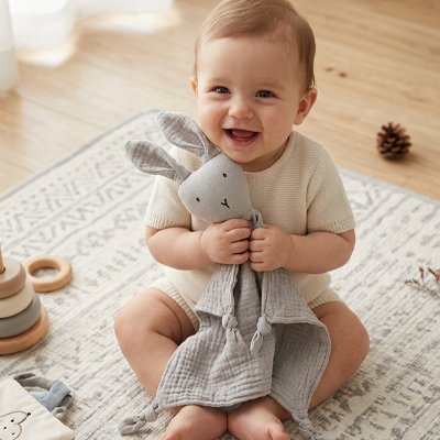 Doudou lapin ultra léger