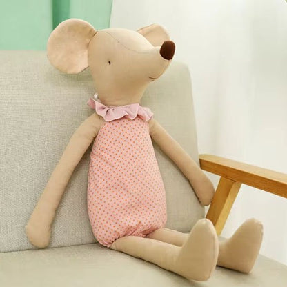 doudou souris tenue rose