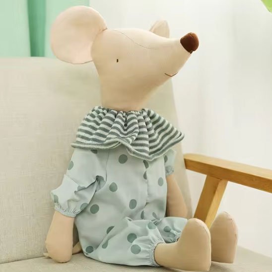 doudou souris tenue verte