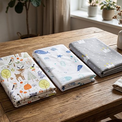 Drap housse lit bebe en coton