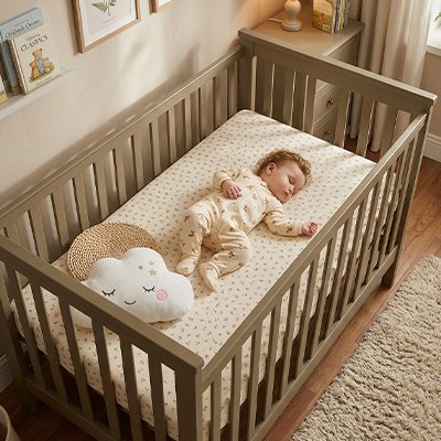 Drap housse lit bébé motifs variés