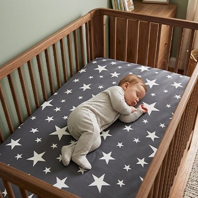 Drap housse lit bebe résistant aux lavages