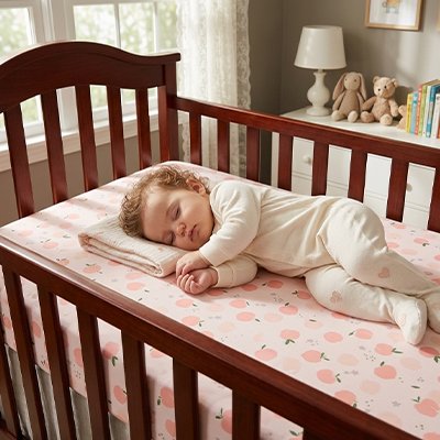 Drap housse lit bebe surface plane