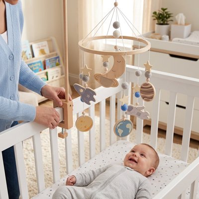 Mobile bebe astronaute éveil des sens