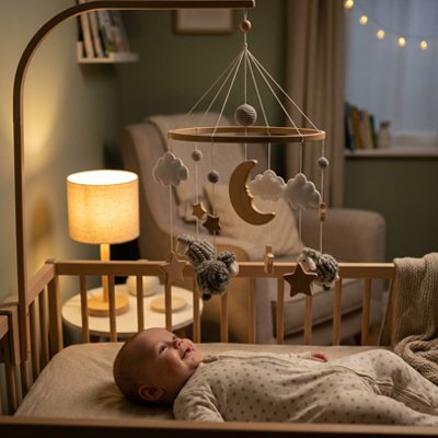 Mobile bébé mouton décoratif