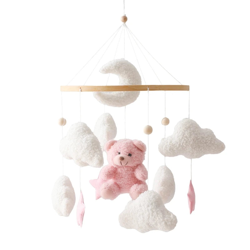 mobile bebe ourson rose et nuage
