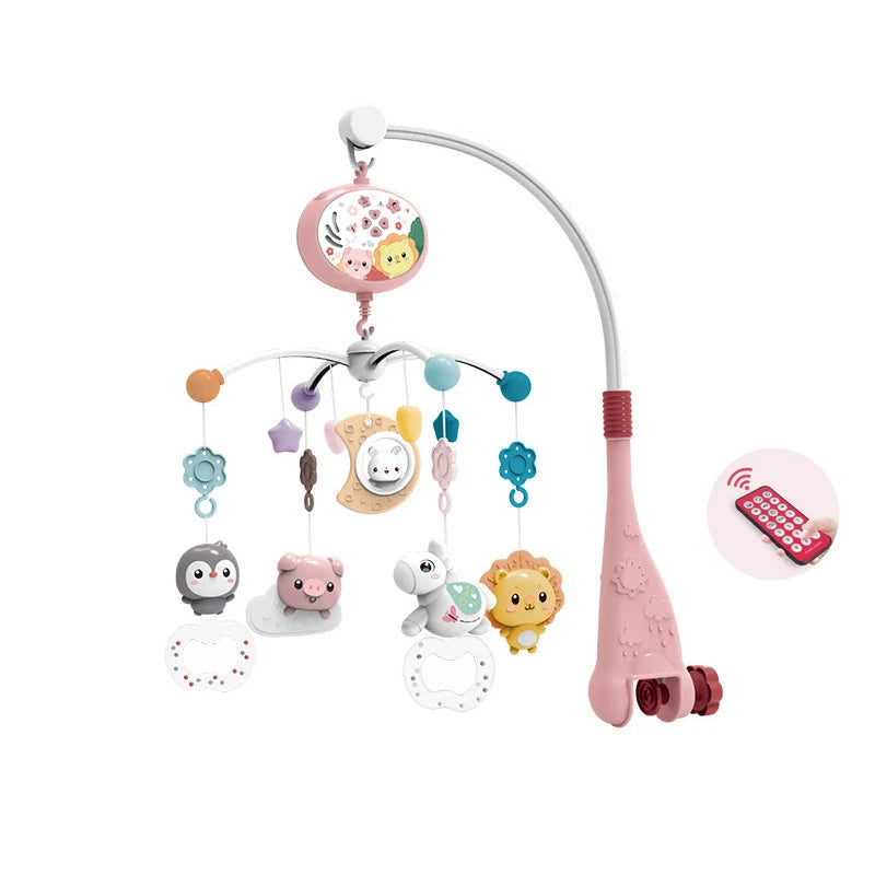 mobile musical bebe multifonction rose