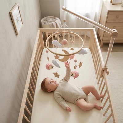 Mobile pour bébé mouton éveil visuel