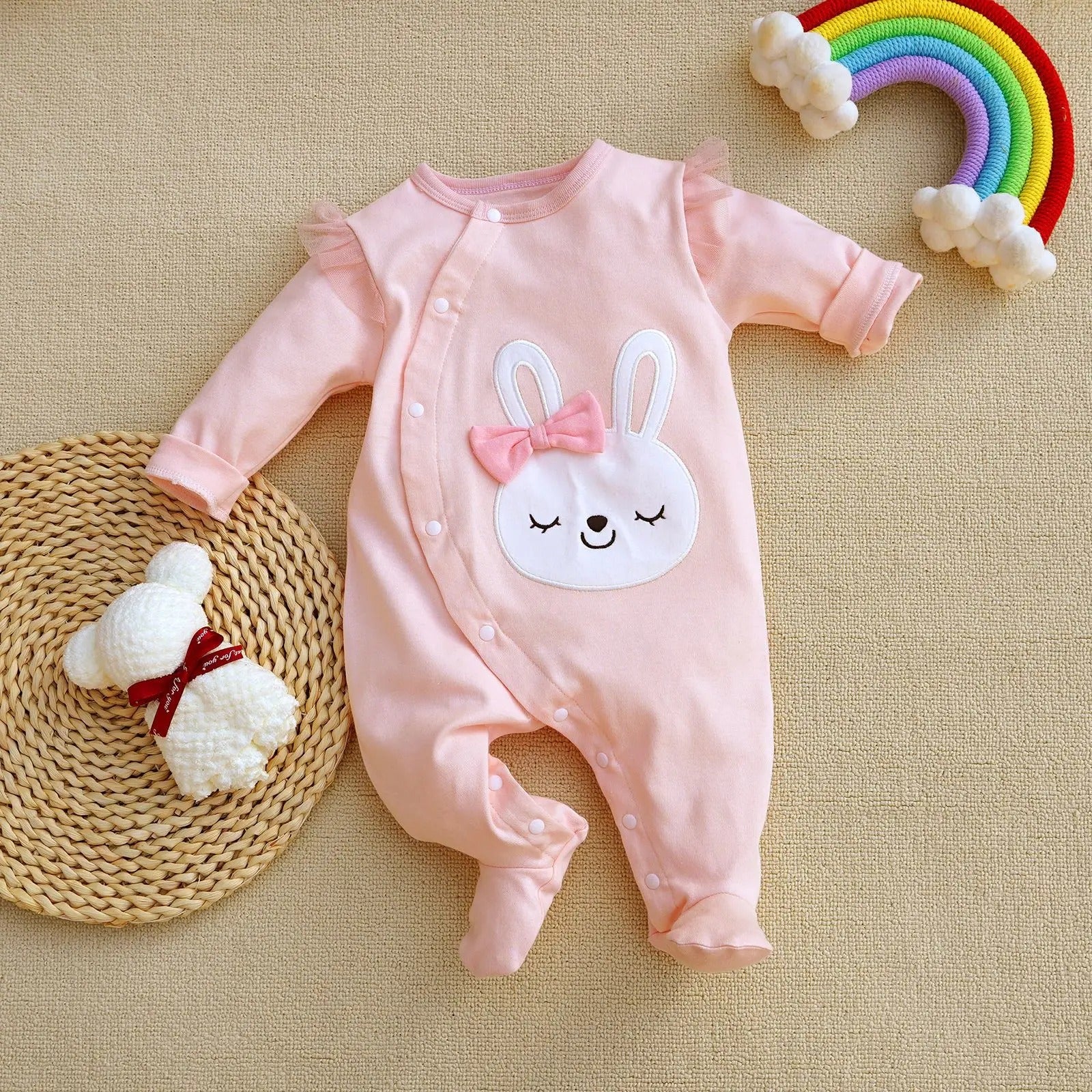pyjama bébé fille lapin mignon détails craquants