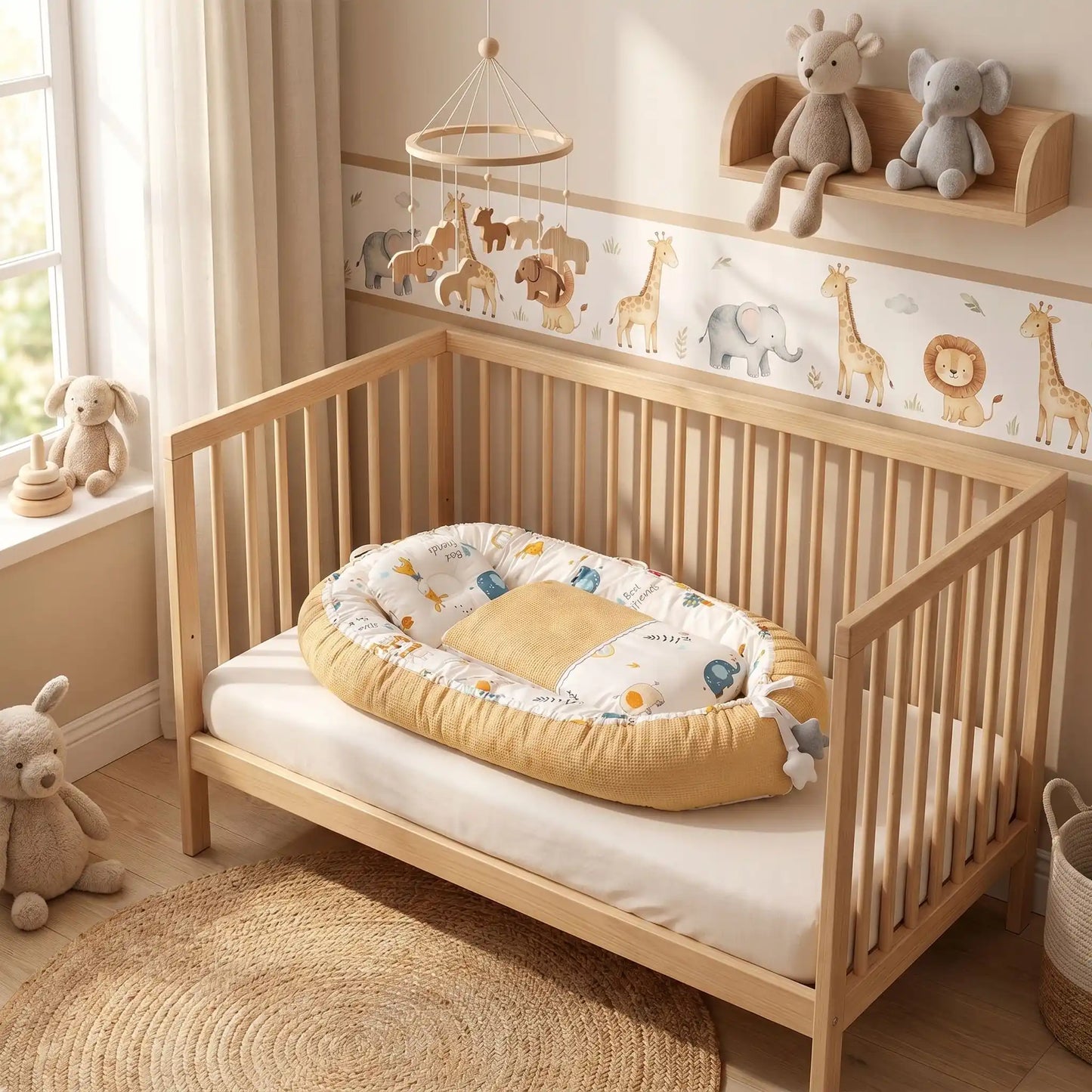 réducteur de lit pour bebe animaux de la jungle évolutif