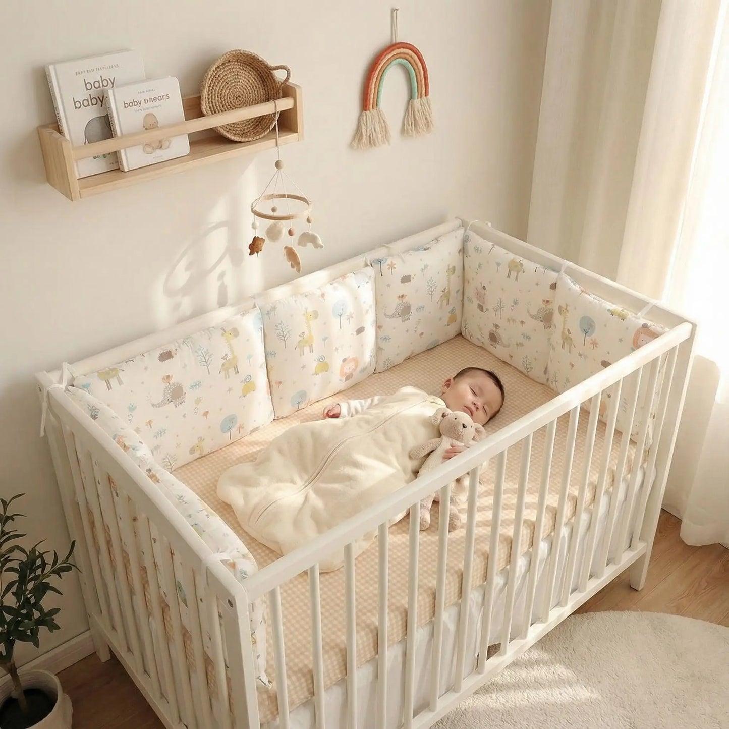 Tour de lit bébé | Animaux enfantins