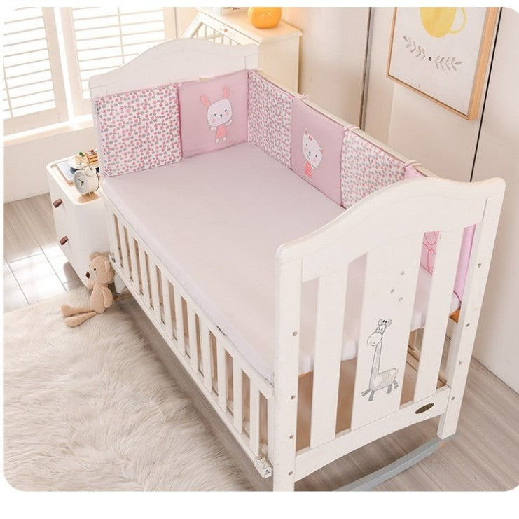 tour de lit lapin rose fixations solides