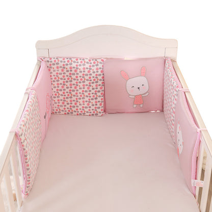 tour de lit lapin rose
