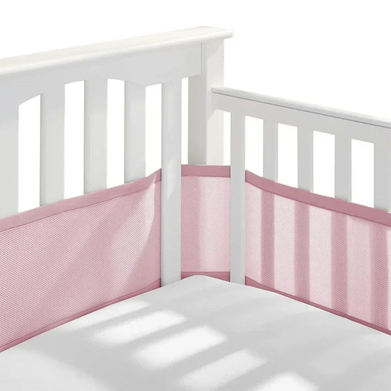 tour de lit respirant rose