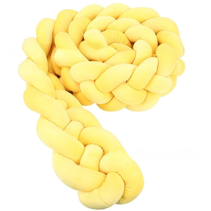 tour de lit tresse jaune d or