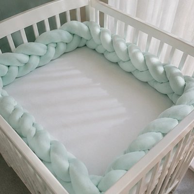 Tresse de lit 3 brins vert pâle cocooning