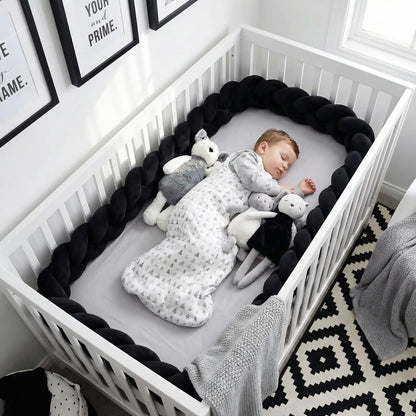 Tresse de lit bébé | 4 brins noir