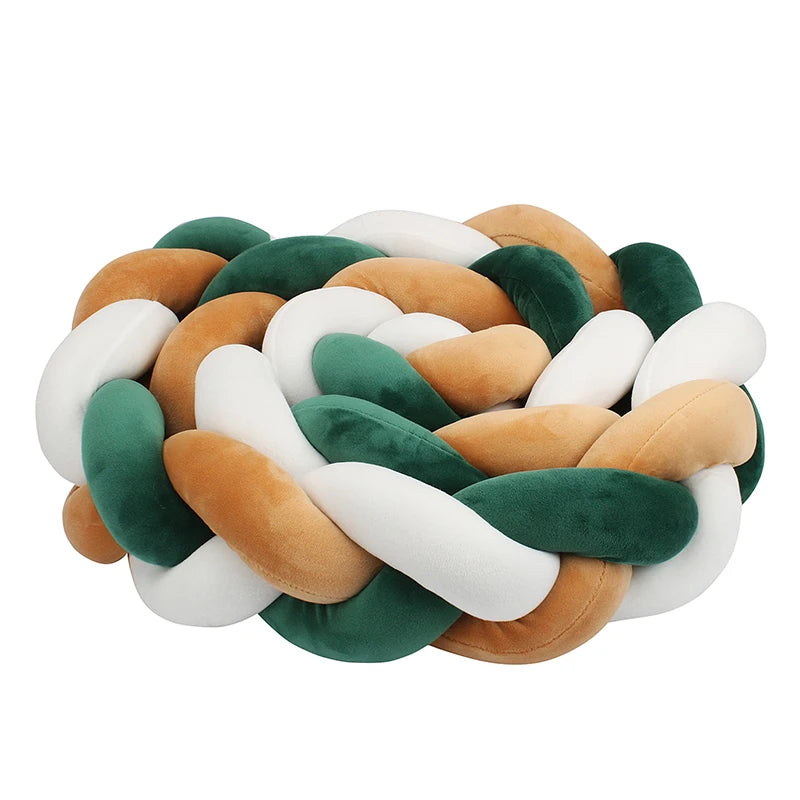 TRESSE DE LIT BEBE VERT BLANC MARRON