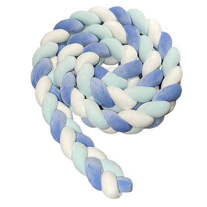 tresse de lit blanc bleu bleu foncé