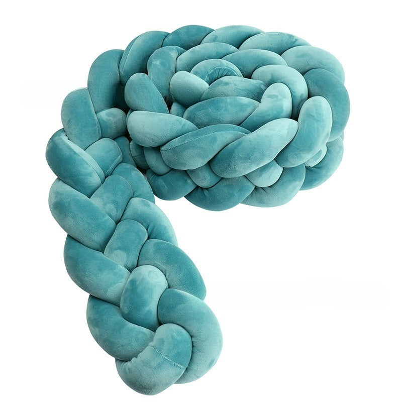 tresse de lit bleu vert