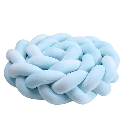 tresse de lit velours bleu ciel