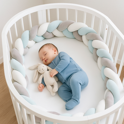 tresse tour de lit protège bébé qui dort 