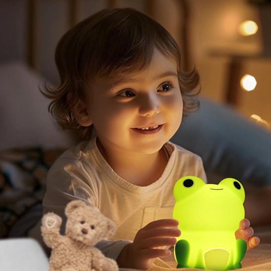Veilleuse bébé grenouille apaisante