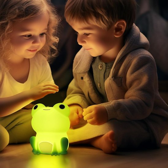 Veilleuse bébé grenouille compacte